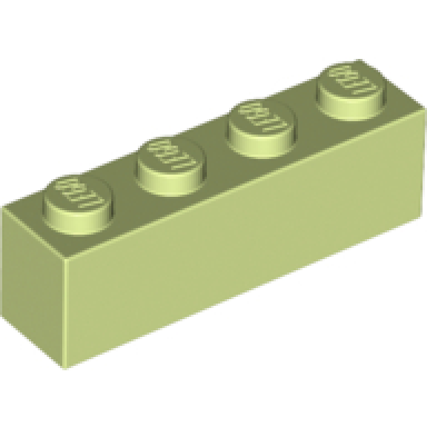 yellowish green brick 1 x 4