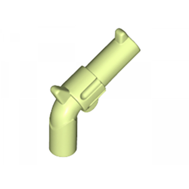 yellowish green minifigure weapon gun pistol revolver - large barrel and solid handle
