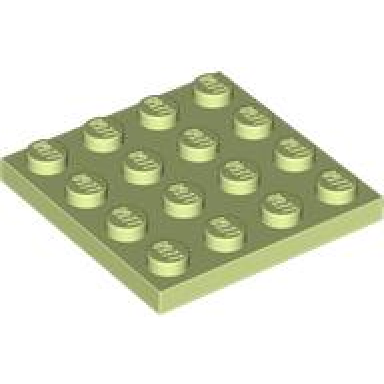 yellowish green plate 4 x 4