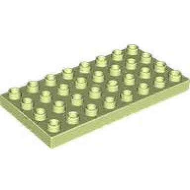 yellowish green duplo plate 4 x 8