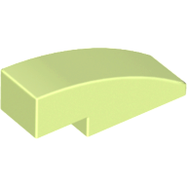 yellowish green slope curved 3 x 1