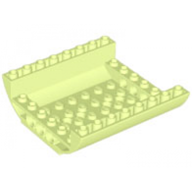 yellowish green slope curved 8 x 8 x 2 inverted double