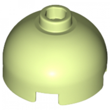 yellowish green brick round 2 x 2 dome top