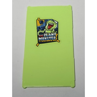 yellowish green glass for window 1 x 4 x 6 with the plant monster poster pattern sticker - set 70912