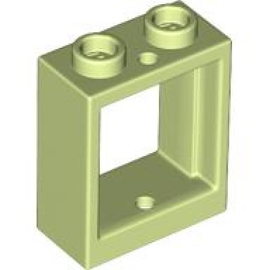 yellowish green window 1 x 2 x 2 flat front
