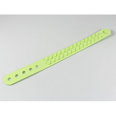 yellowish green bracelet with 2 x 14 studs and 5 holes