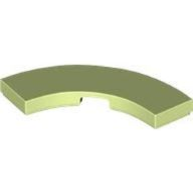 yellowish green tile round corner 3 x 3 macaroni