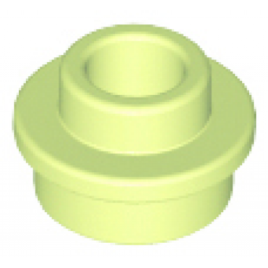 yellowish green plate round 1 x 1 with open stud