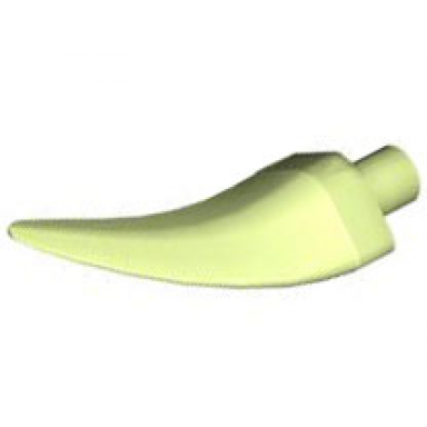 yellowish green barb claw horn tooth - medium