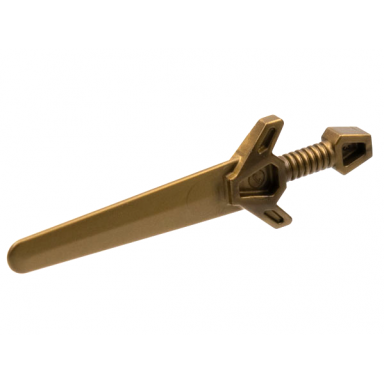 flat dark gold minifigure weapon sword greatsword angular
