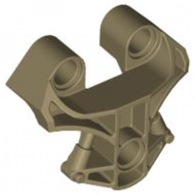 flat dark gold bionicle toa metru chest cover
