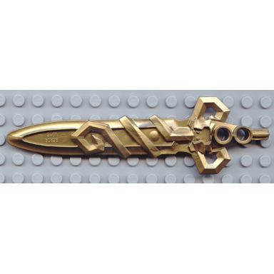 flat dark gold large figure weapon sword sir rascus with axle