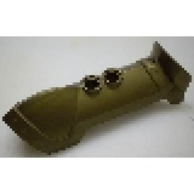 flat dark gold large figure armor leg shin guard type 1