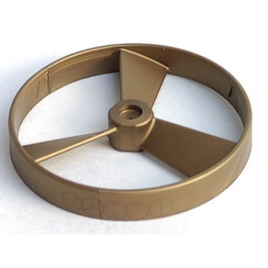 flat dark gold bionicle rhotuka spinner propeller rotor with engraved code on side pattern