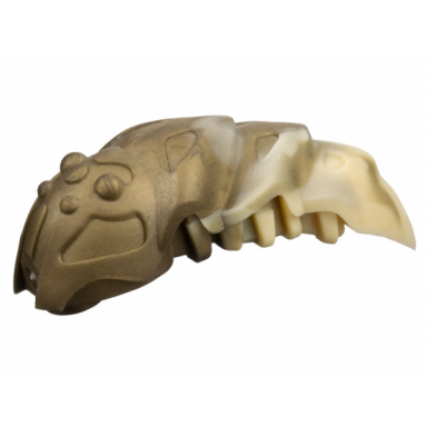 flat dark gold bionicle rahkshi kraata stage 4 with marbled pattern list head color describe the rest