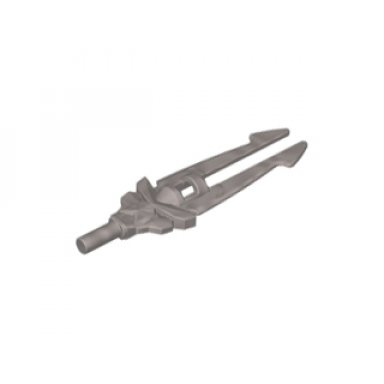 flat silver minifigure weapon sword double blade with bar holder valious