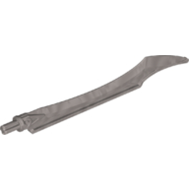 flat silver hero factory weapon blade with curved tip