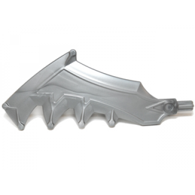 flat silver hero factory weapon axe sword with jagged blade