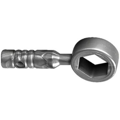 flat silver minifigure utensil tool box wrench - 3-rib handle