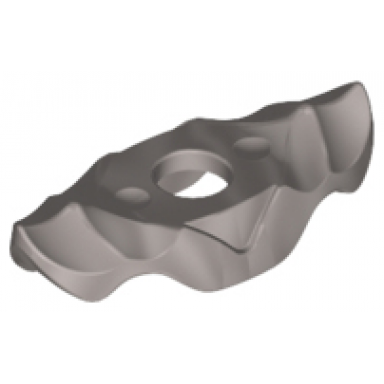 flat silver minifigure armor shoulder pads with ridges