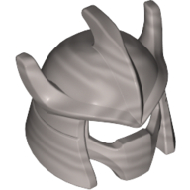 flat silver minifigure headgear helmet trident shaped with face mask