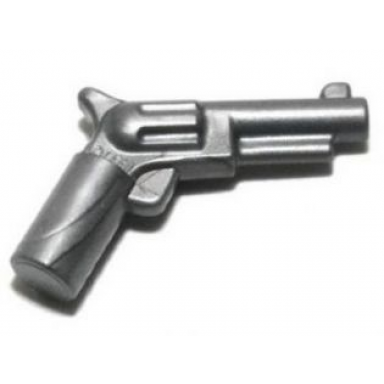 flat silver minifigure weapon gun pistol revolver - small barrel
