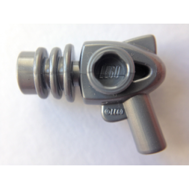 flat silver minifigure weapon space ray gun - rounded heat diffusers