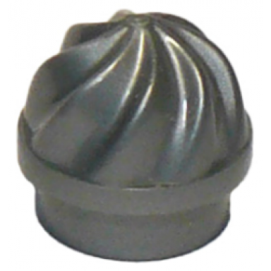 flat silver plate round 1 x 1 with vertical swirl twist