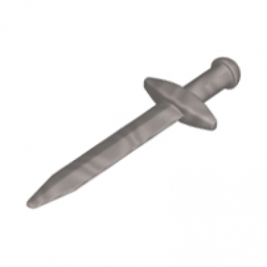 flat silver minifigure weapon sword greatsword pointed with thick crossguard