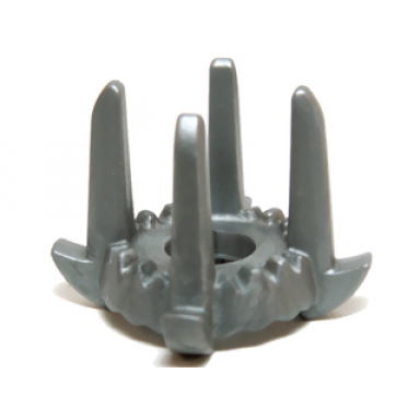flat silver minifigure headgear crown with 4 tall spikes