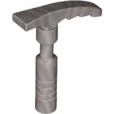 flat silver minifigure utensil ice axe - 3-rib handle