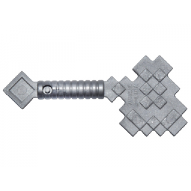 flat silver minifigure utensil axe pixelated minecraft