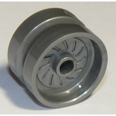 flat silver wheel 18mm d x 12mm with axle hole and stud solid brake rotor lines