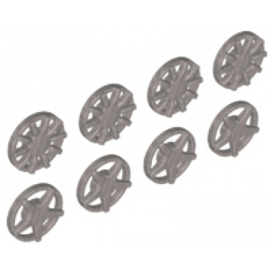flat silver wheel cover 5 spoke and 10 spoke for wheel 18976 8 in bag - 4 of each multipack
