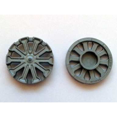 flat silver wheel cover 10 spoke t-shape - for wheel 18976