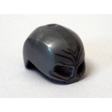 flat silver minifigure headgear helmet mask with black lines on face and forehead pattern