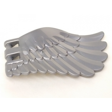 flat silver wing 4 x 7 right with feathers and bar handles