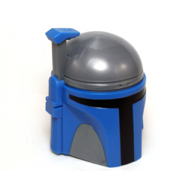 flat silver large figure head modified sw mandalorian helmet with jango pattern