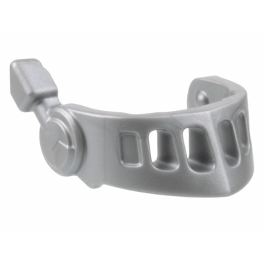 flat silver minifigure visor pointed with face grille and antenna