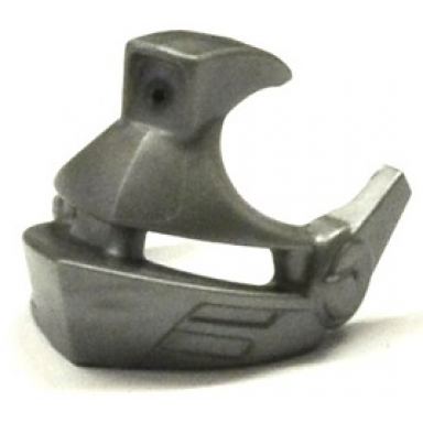 flat silver minifigure visor pointed with eye slits and spikes