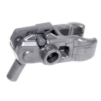 flat silver minifigure weapon gun mini blaster shooter for bar arrows with dark bluish gray trigger 22487 15392