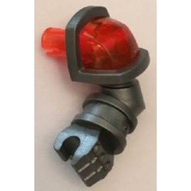 flat silver arm armored left with trans-neon orange shoulder and pin pattern nexo knights axl