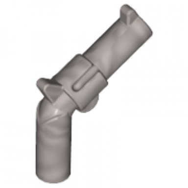 flat silver minifigure weapon gun pistol revolver - large barrel and solid handle