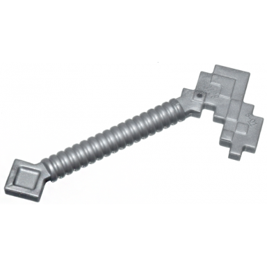 flat silver minifigure utensil hoe pixelated minecraft