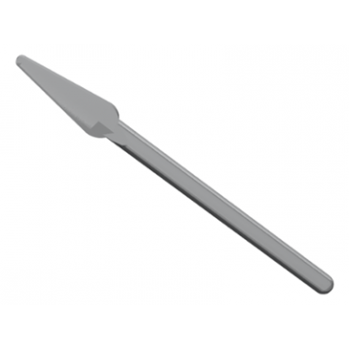 flat silver minifigure weapon pike spear - handle with round end flexible rubber