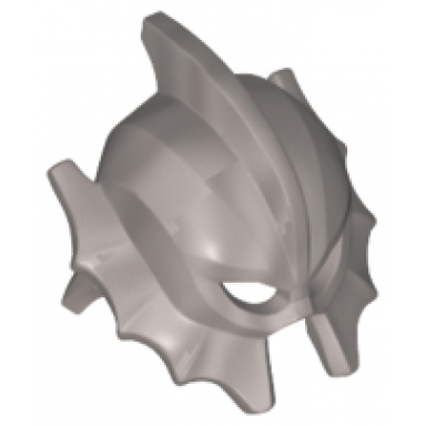 flat silver minifigure headgear helmet mask atlantean with fish fins on sides and top