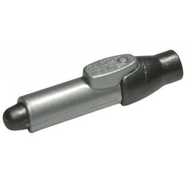 flat silver minifigure utensil pen with molded pearl dark gray tip and cap pattern
