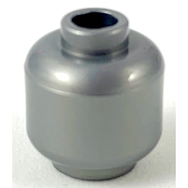 flat silver minifigure head plain