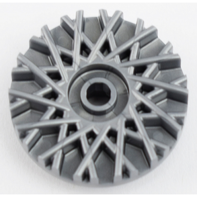 flat silver wheel cover 28 spoke - 18mm d - for wheel 56145