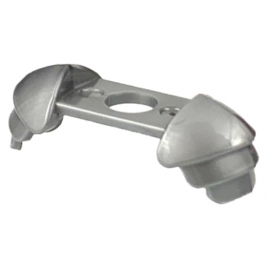 flat silver minifigure armor shoulder pads ridged